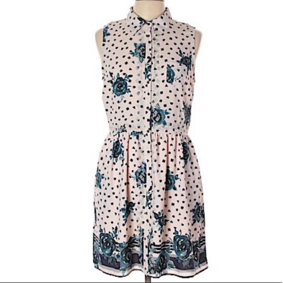 Maison Jules Dresses & Skirts - Maison Jules Floral print shirt dress Size Large